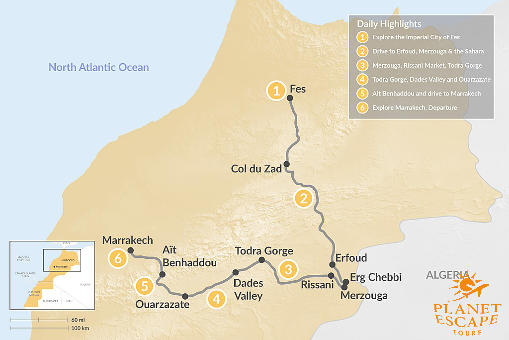  Fes, the Sahara Desert & Marrakech - 6 Days